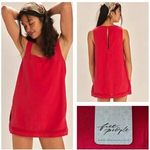 Free People Red Sleeveless Dress